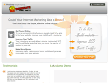 Tablet Screenshot of internetseo.lotusjump.com